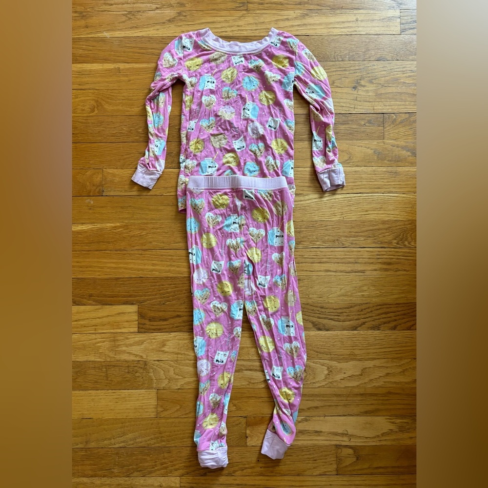 Little Sleepies 3T pink cookies and milk